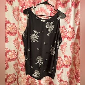 Maurices Black and White Floral Blouse